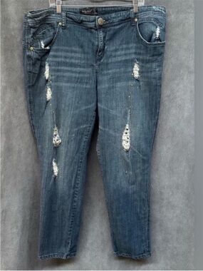 Baby phat distressed jeans plus size 22